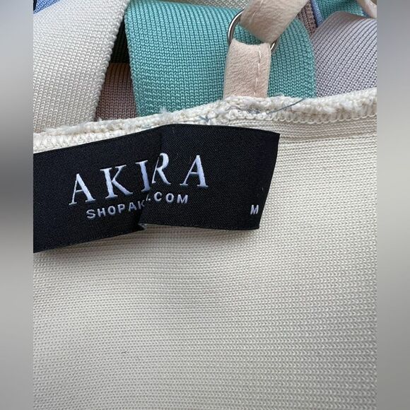 🍄AKIRA STRAP UP BANDAGE MINI DRESS Size M (AA1) - Picture 12 of 15